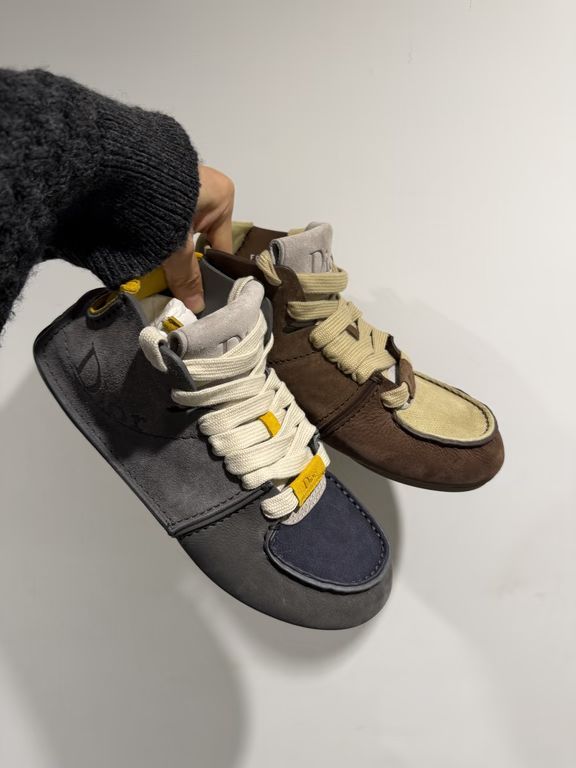 陨石色 咖啡褐色 灯黑 高帮 皮革  - VALI鞋履AI设计主图