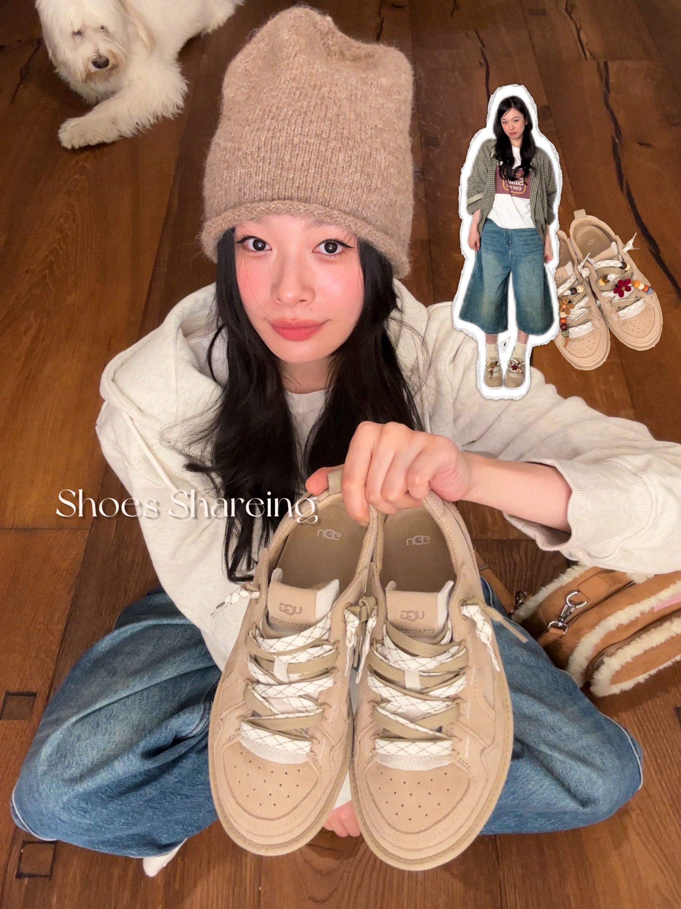 榛子 苹果花色 杏仁酪色 系带 魔术贴 皮革  - VALI鞋履AI设计主图