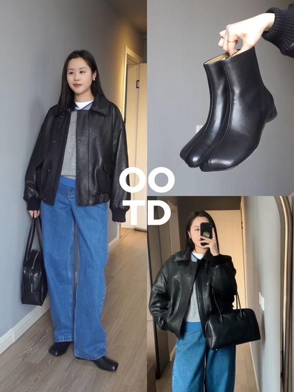 皮革面料 H型 翻领 超长袖 基础袖 深井黑 铁灰色 烧焦灰 基础扣饰 基础拉链 