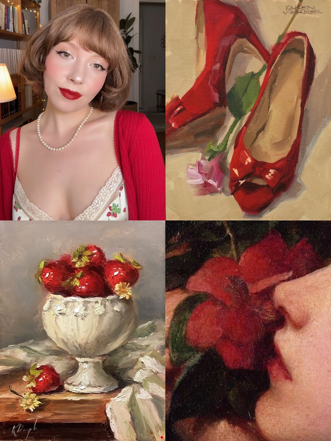 毛纺 截短型 颈线领 中长袖 基础袖 边缘装饰 细针 探戈红 Lychee 红褐粉  - VALI鞋履AI设计主图