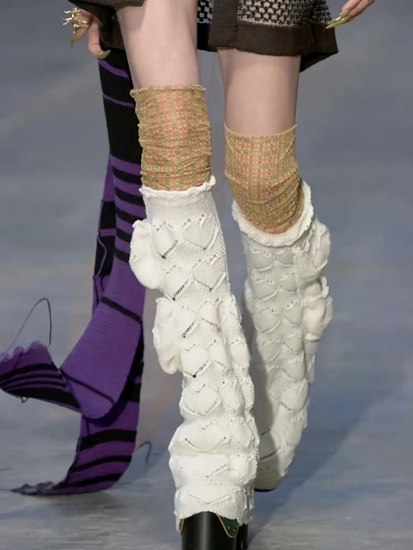 豆腐 银白 蒸气灰 皮革  - VALI鞋履AI设计主图