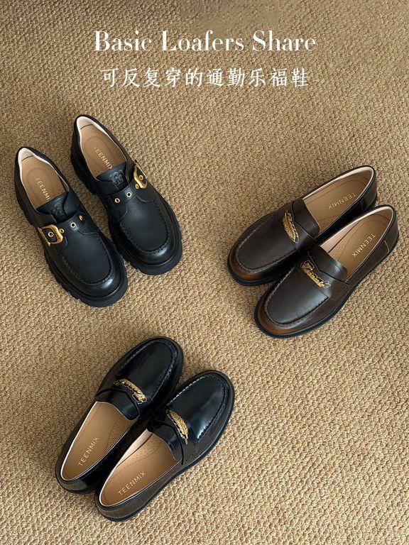 阿芬宾舍犬 鹪鹩色 都市灰 圆头 低帮 一脚蹬 深口鞋 皮革  - VALI鞋履AI设计主图