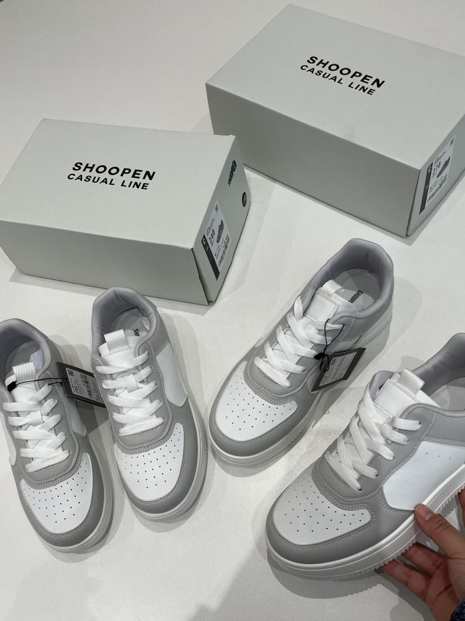 轮廓灰 季风薄雾 灰质 低帮 系带 皮革 