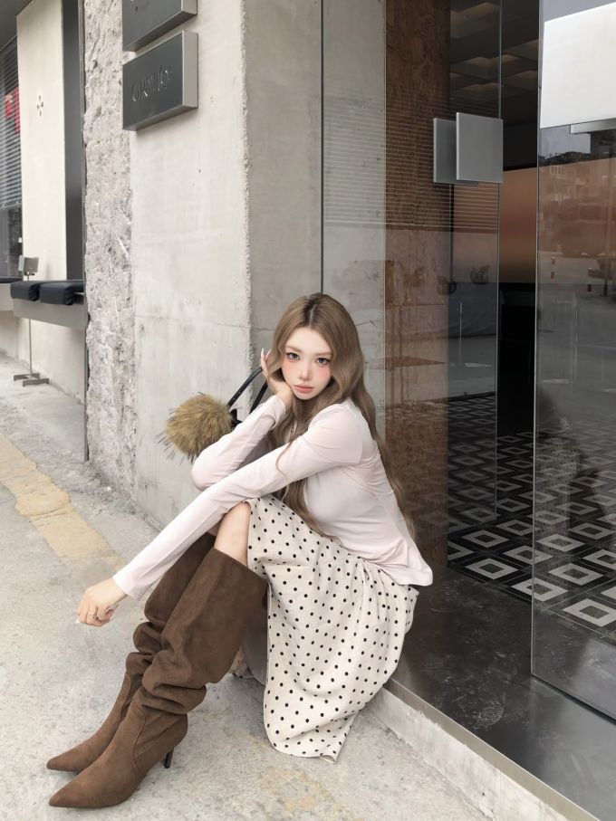 满印&循环 波点 印花 浅羊皮纸色 咖啡褐色 水晶灰 