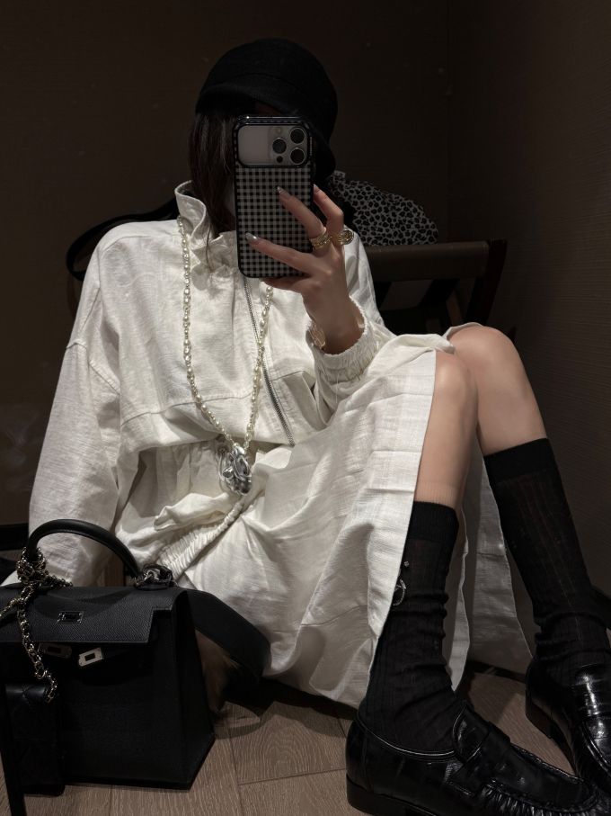 棉麻 H型 基础袖 月光灰 鸽羽色 银白 