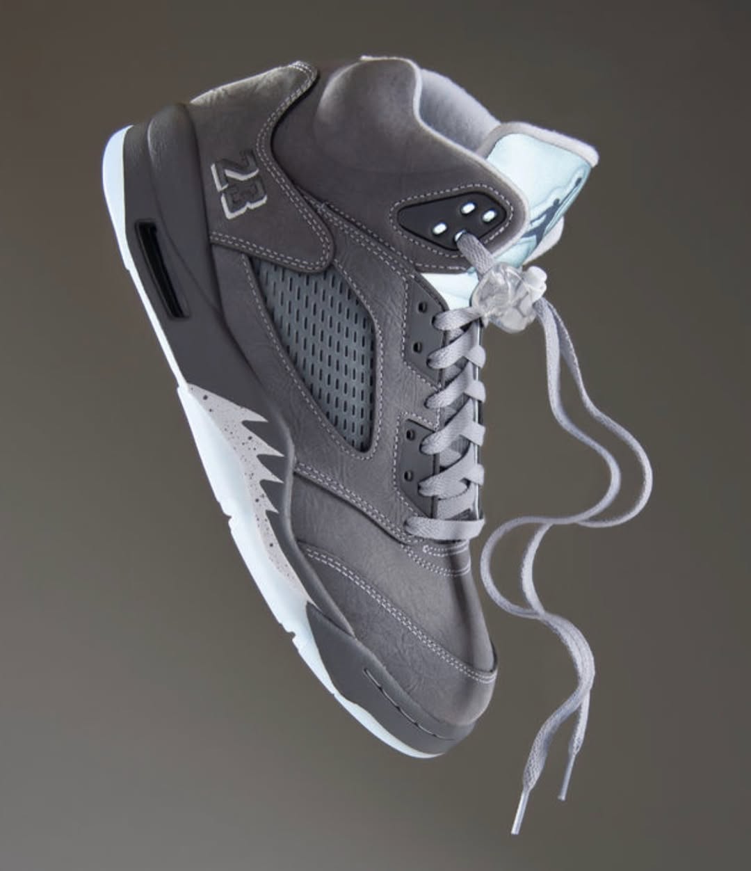 石墨蓝 素净色 深铁灰 中帮 系带 皮革  - VALI鞋履AI设计主图