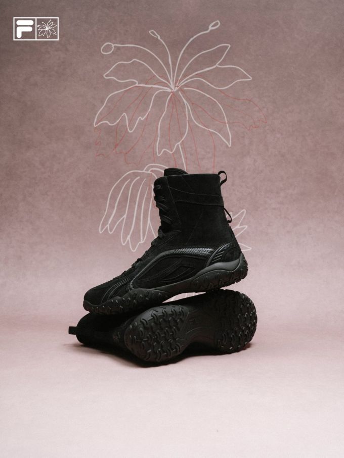 深洞 青铜色 高帮 皮革 