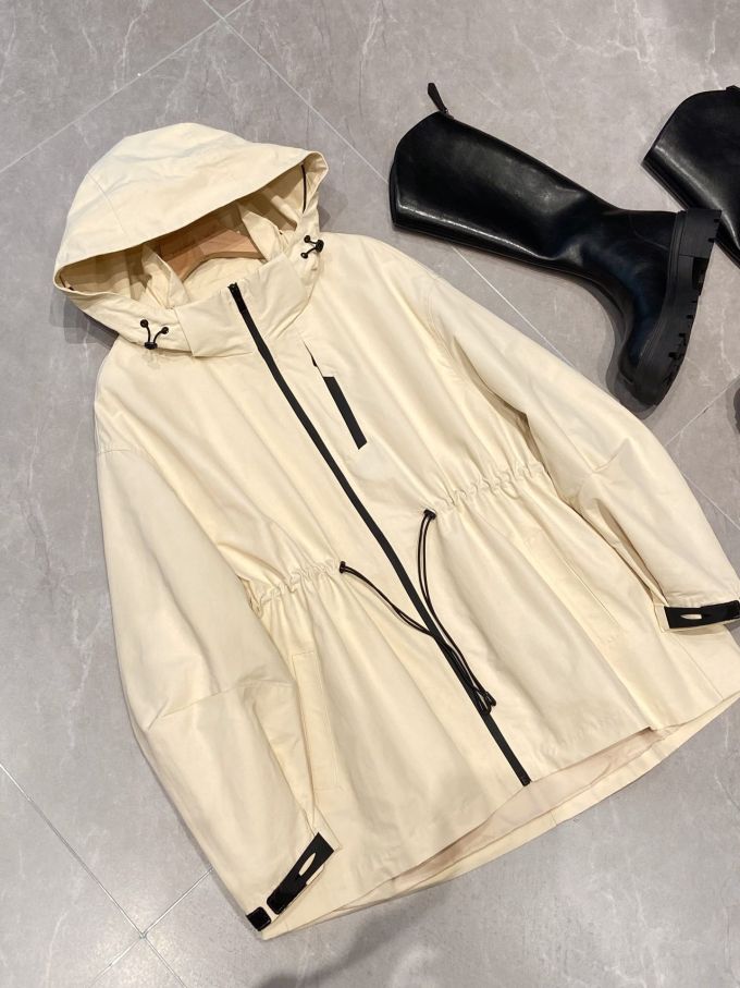 防护功能 H型 连帽领 中长袖 抽褶 蔓菁色 漂白砂色 晚霞色 基础绳带 基础拉链 