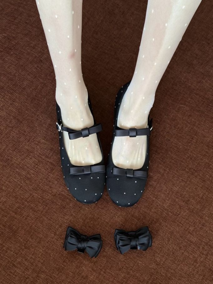 燕尾服 银白 豆腐 圆头 中口鞋 