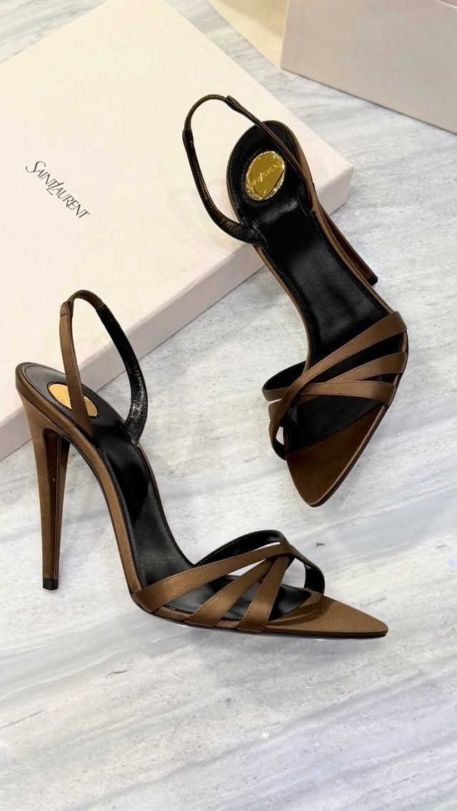 高跟 细跟 陨石色 沙漠棕榈色 狐步舞 无帮 皮革  - VALI鞋履AI设计主图