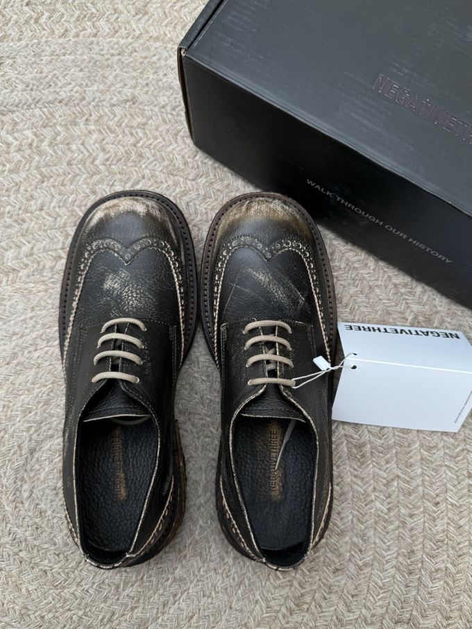 踢踏舞鞋色 橄榄黑 暗影蓝 圆头 系带 皮革 