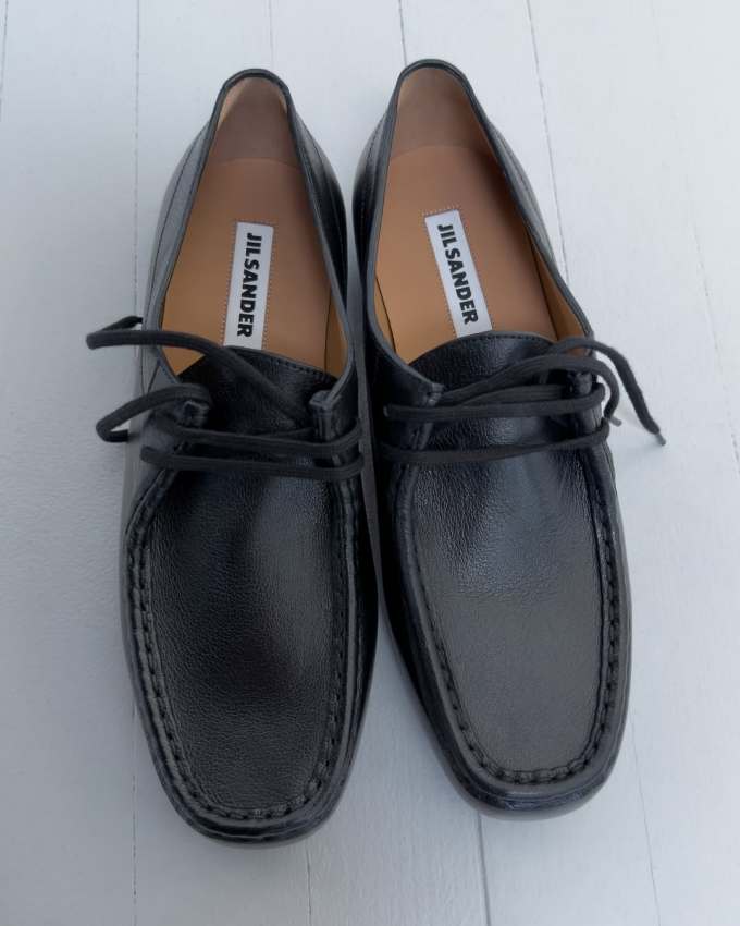 暗深蓝黑色 湍流色 烧焦灰 系带 深口鞋 皮革 