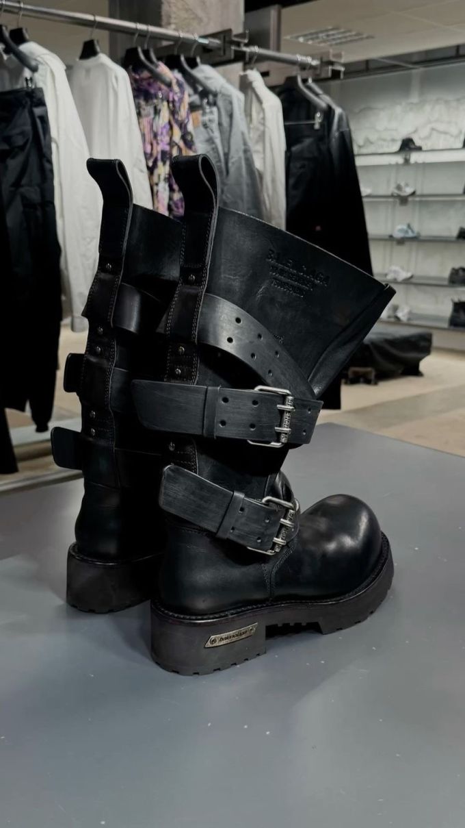 粗跟 燕尾服 林地灰 暗影蓝 圆头 皮革 