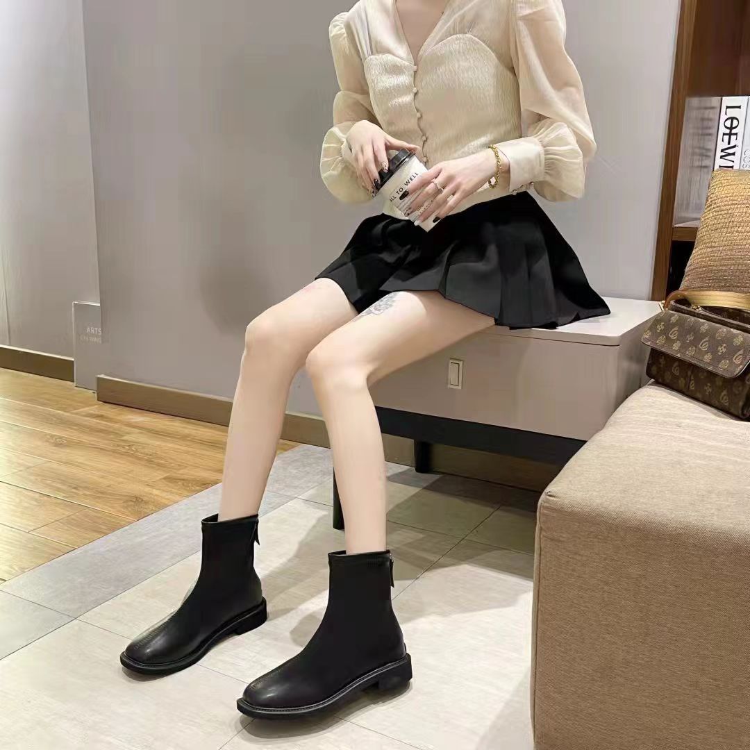 9985 女士百搭潮流瘦瘦短靴//ZBX主图