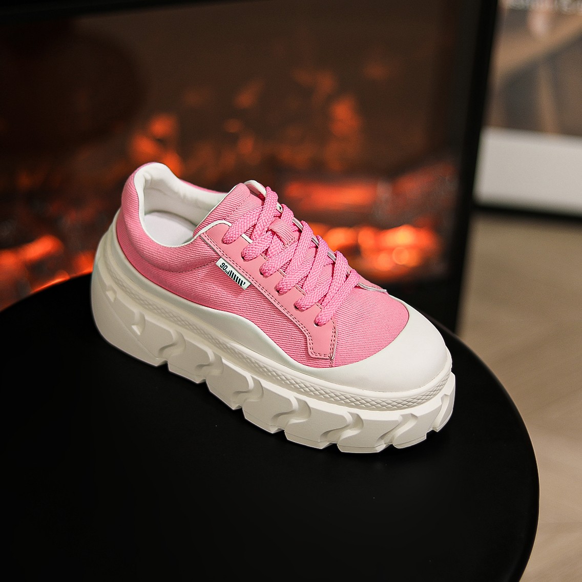 【新品】增高8cm欧版厚底时尚增高潮流百搭女士春季休闲鞋 3855主图