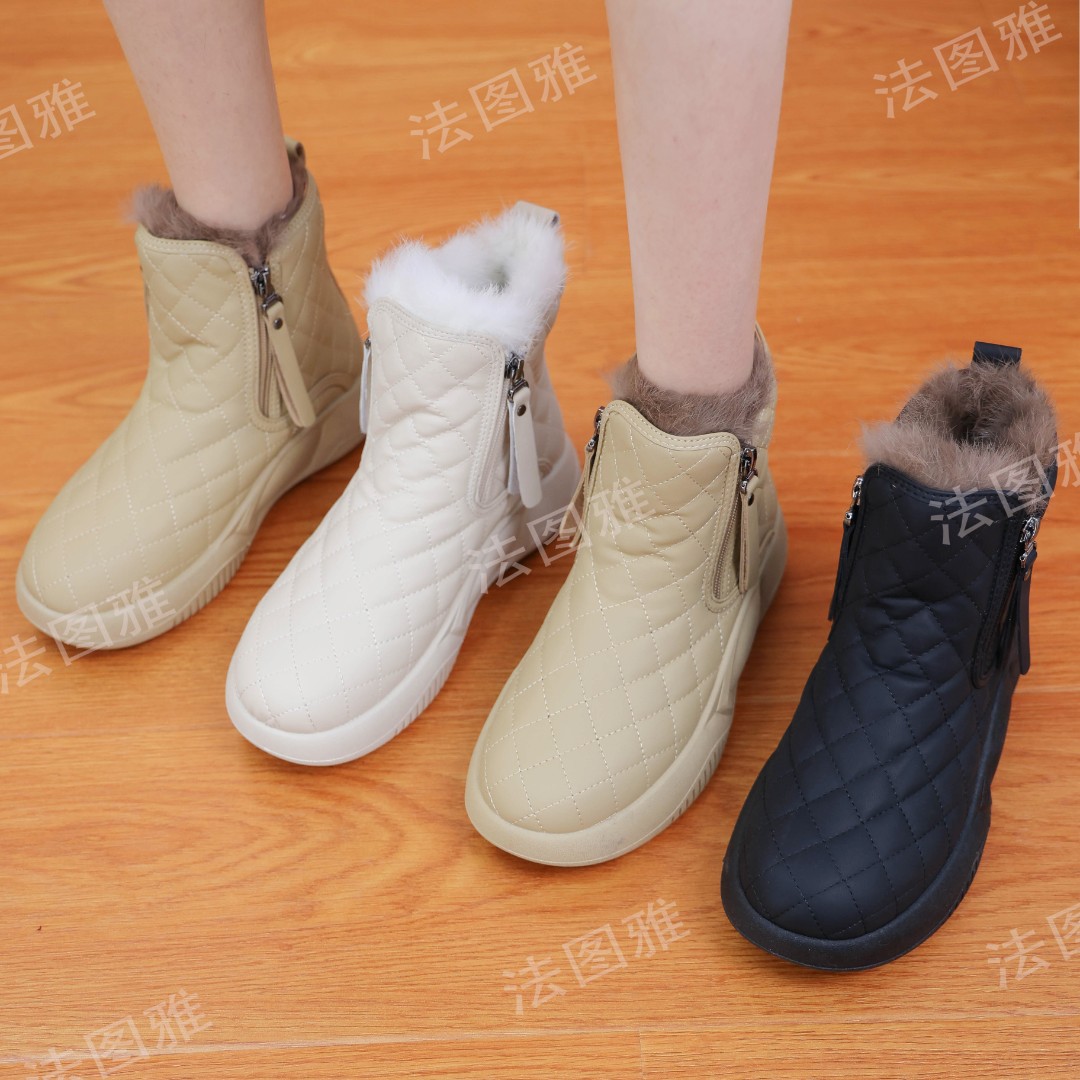 法图雅【芳1】2022冬季新款时尚休闲百搭雪地靴保暖防水软底靴子主图