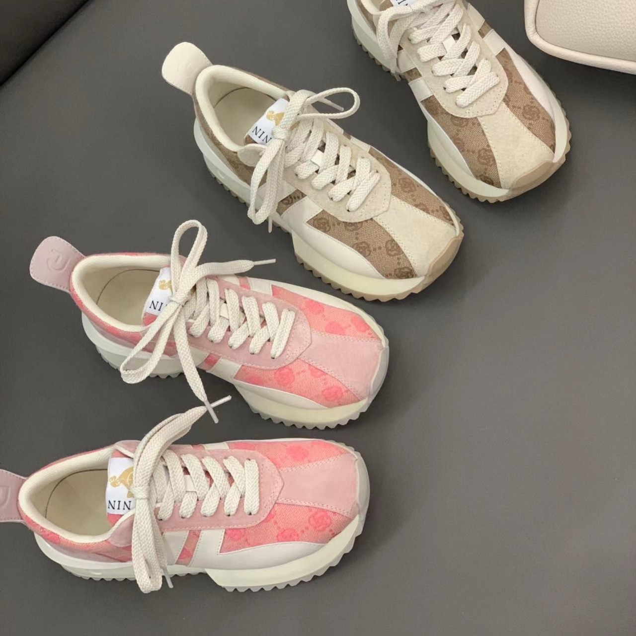 【增高6cm】小蛮腰阿甘鞋女春季新款百搭厚底运动休闲鞋 008主图