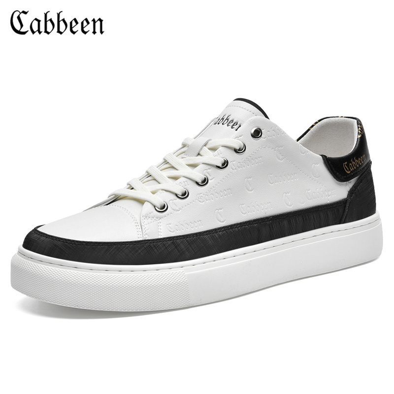 Cabbeen/卡宾3221205041潮流男鞋2022年夏季新款休闲印压轻奢板鞋主图