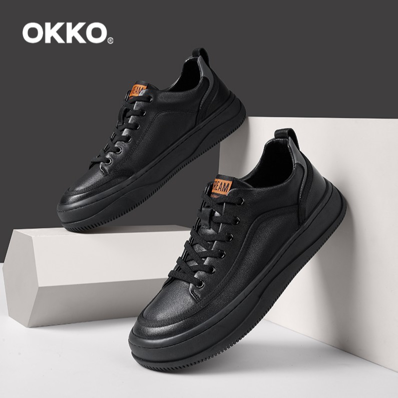 OKKO【专柜同步在售】春季新款低帮软底男士运动休闲厚底板鞋8610主图