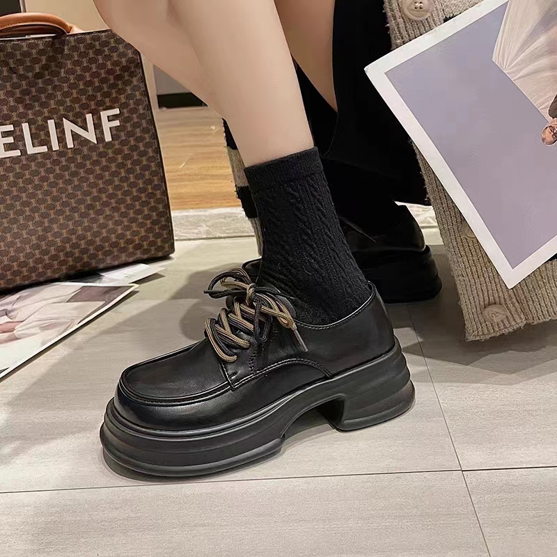 柚子同款 JR双鞋带乐福小皮鞋8895主图