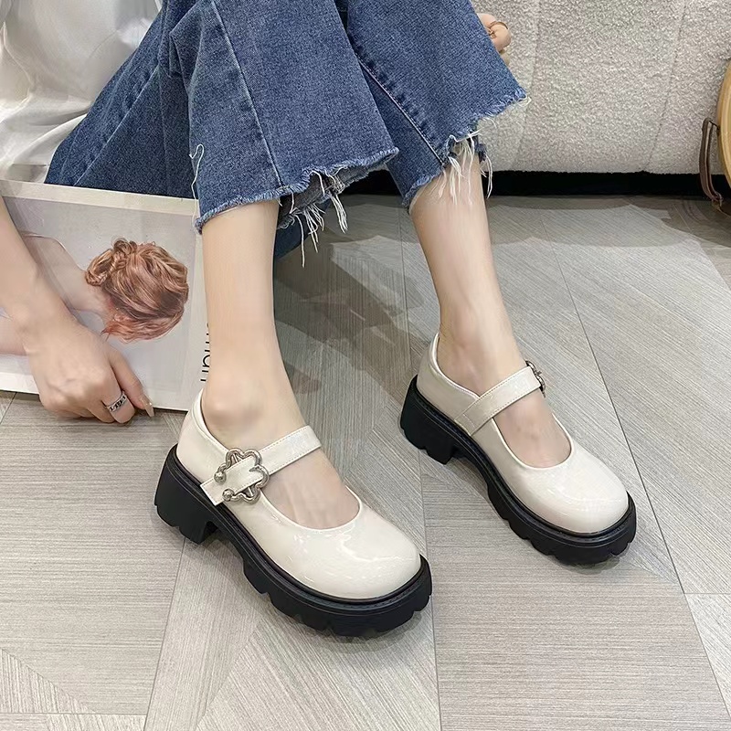 2219   搭扣玛丽珍小皮鞋乐福春款新款百搭舒适厚底女鞋主图