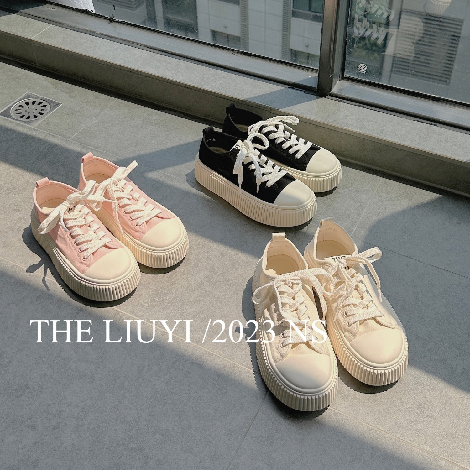 【LIUYI】厚底增高帆布饼干鞋5036主图