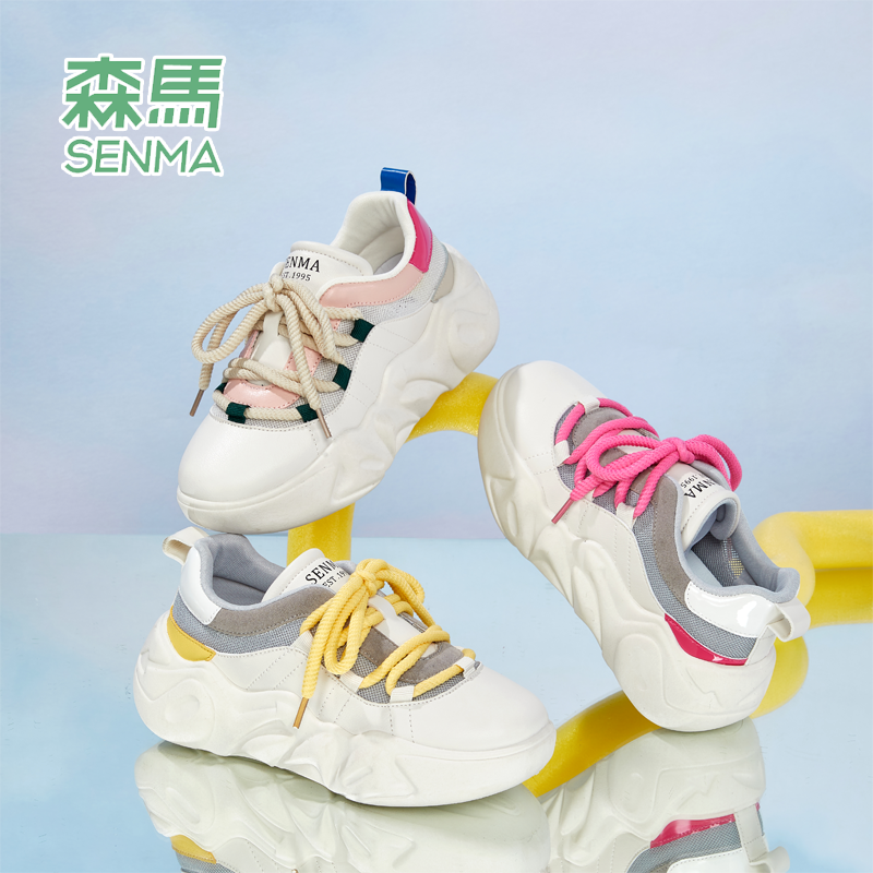 SENMA/森马网面透气超火老爹鞋女鞋2023夏季新款百搭运动鞋女鞋潮主图