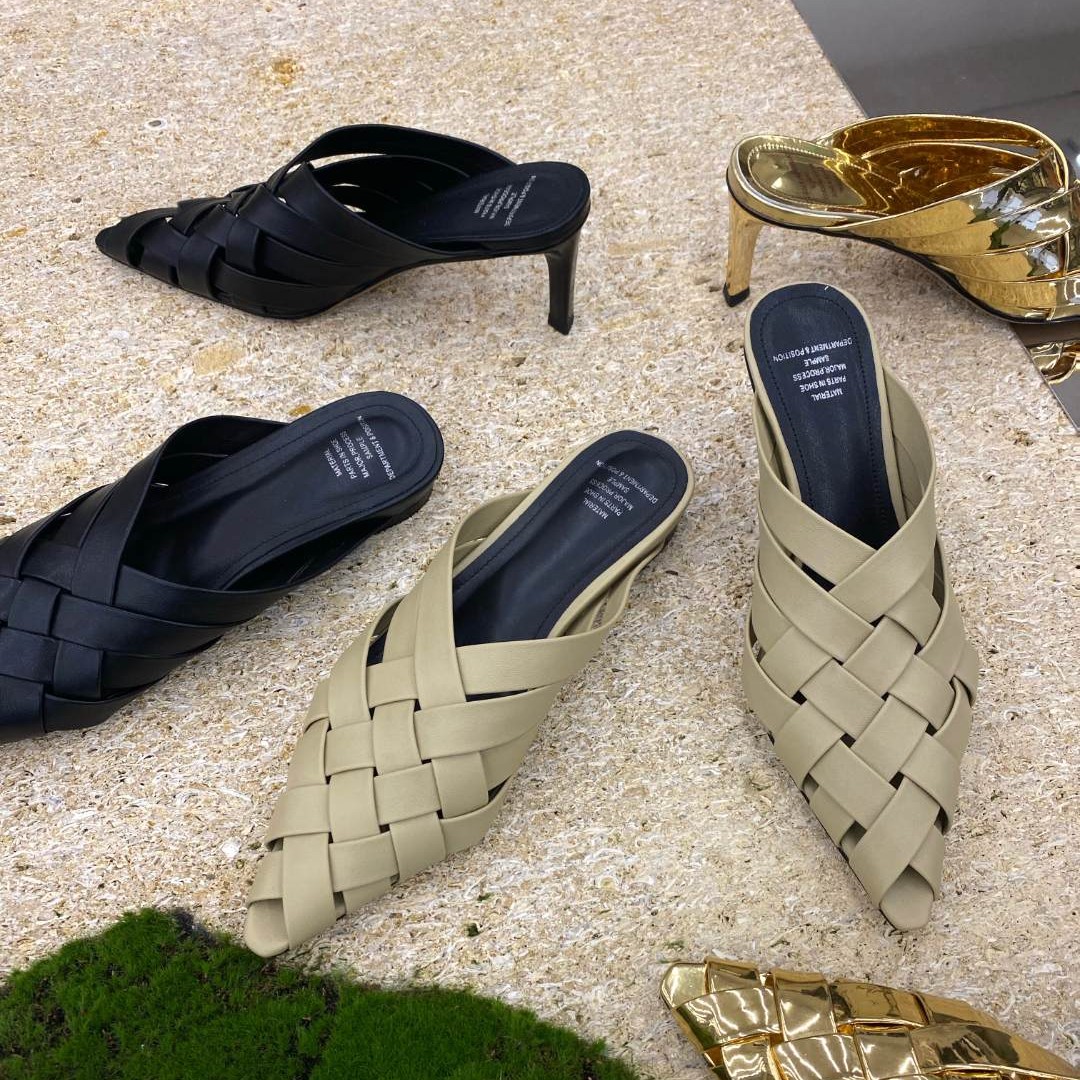 【果壳姐妹】2.5-6cm/欧美/编织/bv/设计师款/时装/新潮/凉拖主图
