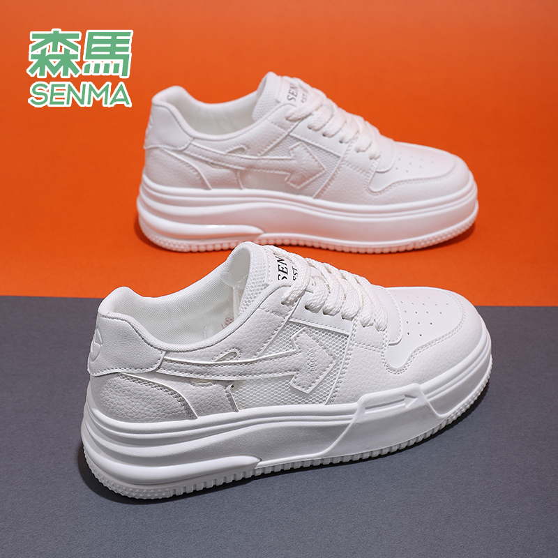 SENMA/森马鞋子女百搭韩版网面小白鞋女2023春夏新款运动板鞋女潮主图