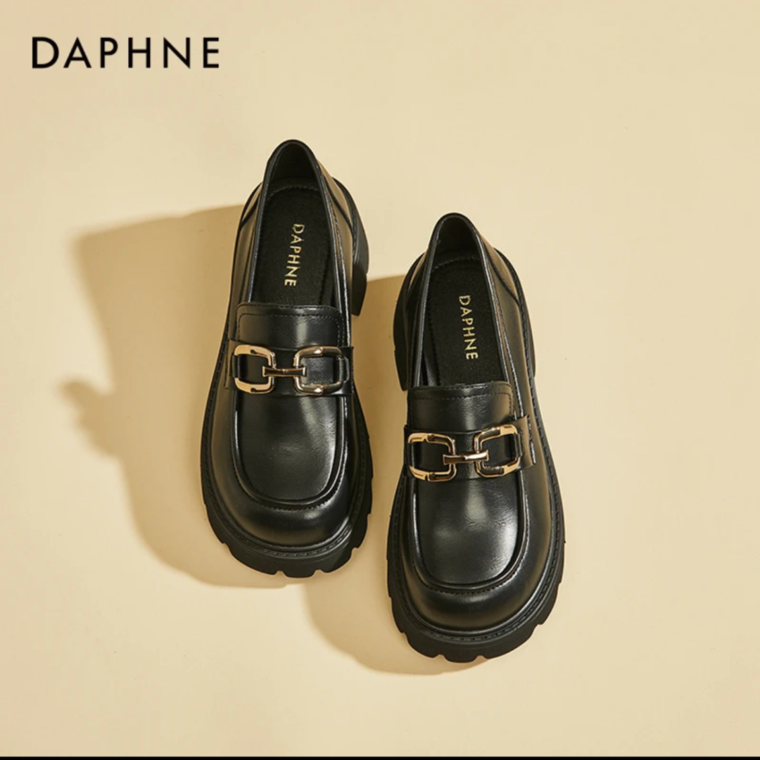 Daphne/达芙妮厚底乐福鞋2023新款夏季英伦风设计师联名款乐福鞋主图
