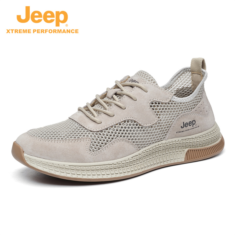 JEEP/吉普夏季户外透气网面男鞋运动休闲软底减震徒步情侣鞋91209主图