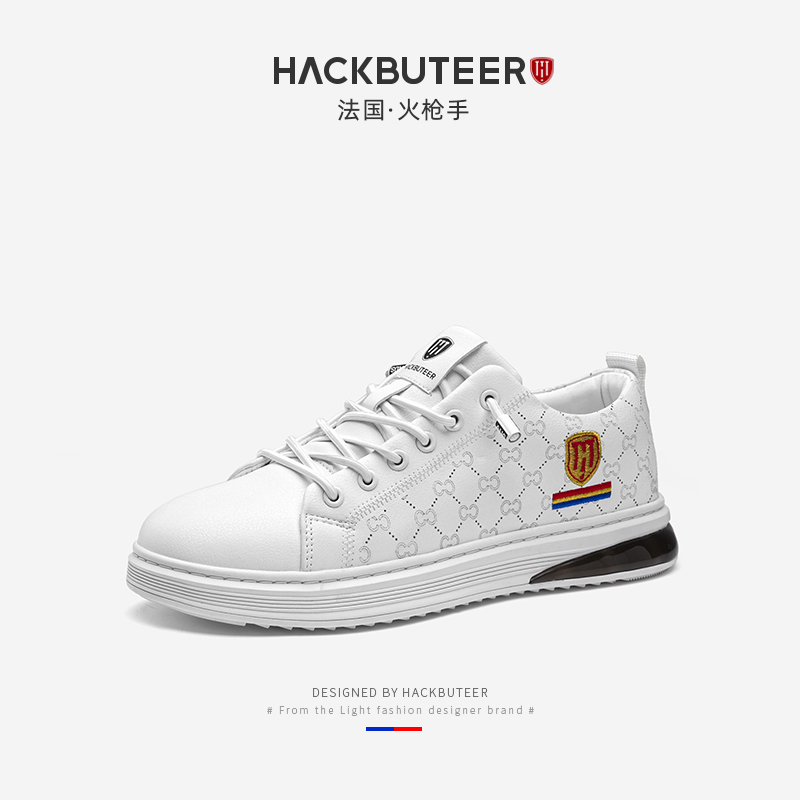 HACKBUTEER/火枪手纯手工 高端轻奢 高定联名款休闲鞋XY0019潮流主图