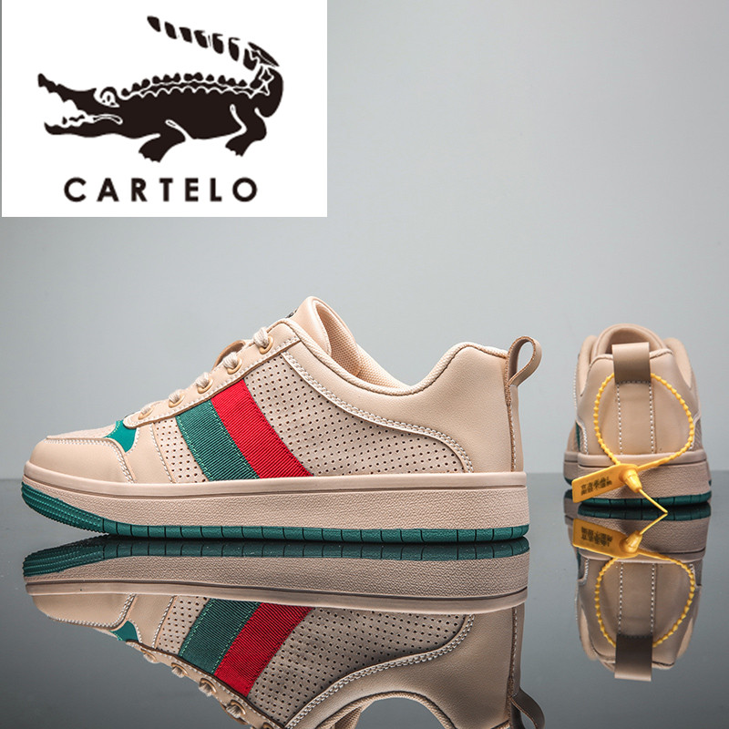 CARTELO/卡帝乐鳄鱼春夏季新品刺绣休闲舒适运动百搭情侣款板鞋主图
