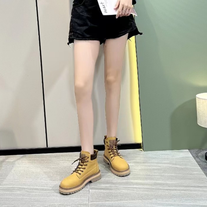【现货速发】英伦风厚底马丁靴女休闲复古西部百搭工装短靴2023-1主图