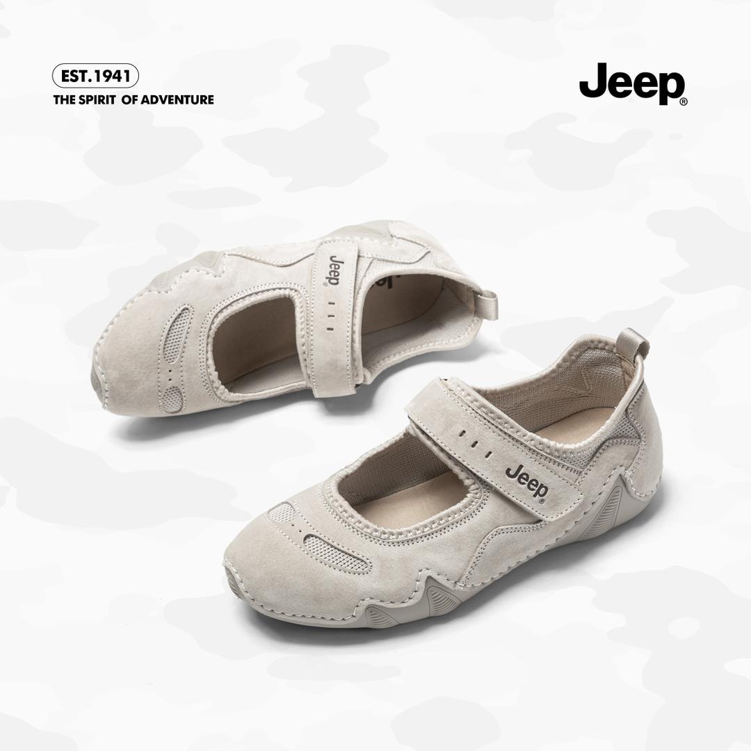 JEEP/吉普小众包头玛丽珍女2023夏季新款凉鞋百搭平底浅口单鞋主图