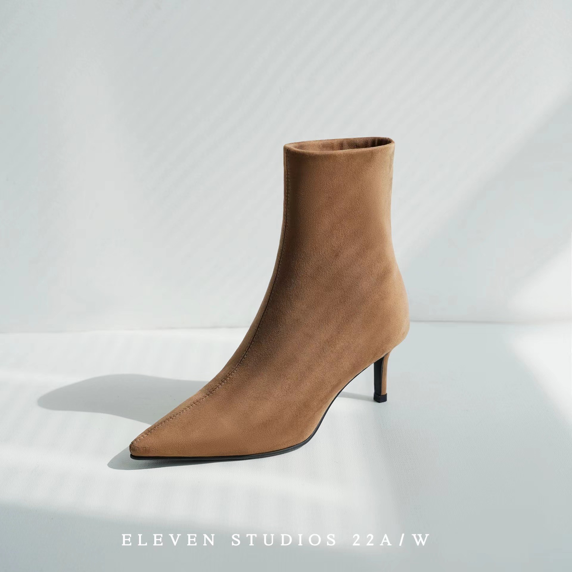 【Eleven.】绒面/显瘦/法式/细跟尖头通勤/百搭高跟鞋【4/6公分】主图