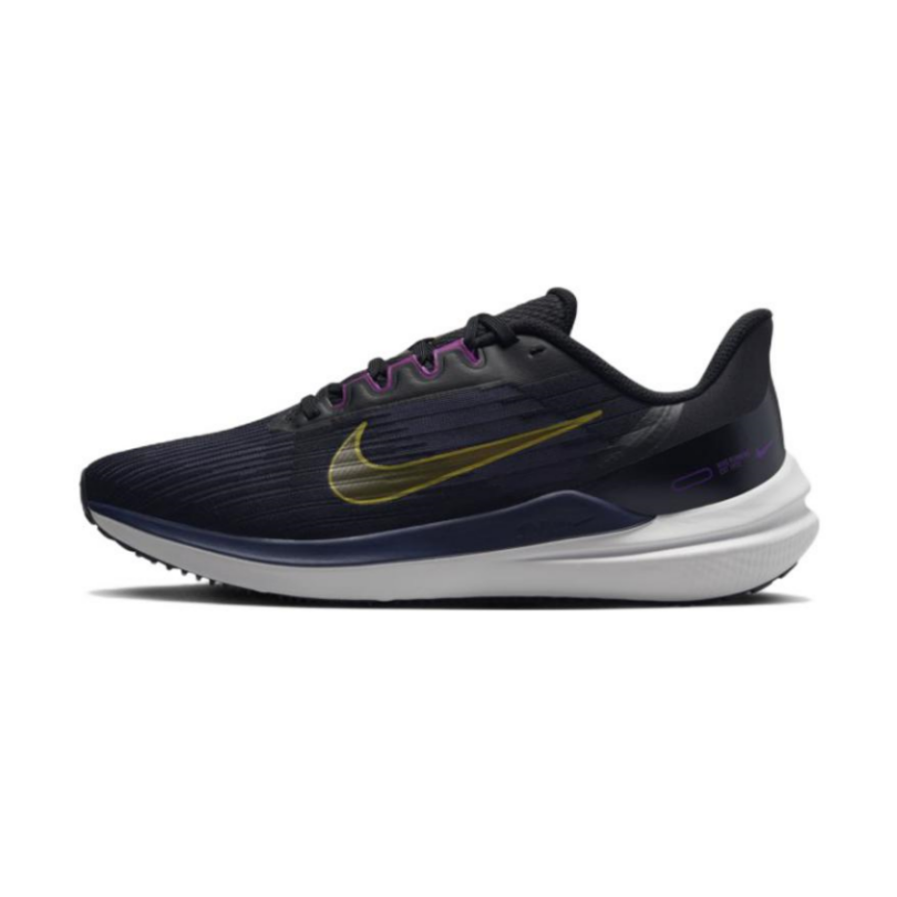 Nike Zoom Winflo9 防滑耐磨透气轻便低帮跑步鞋黑蓝金DD6203-007主图