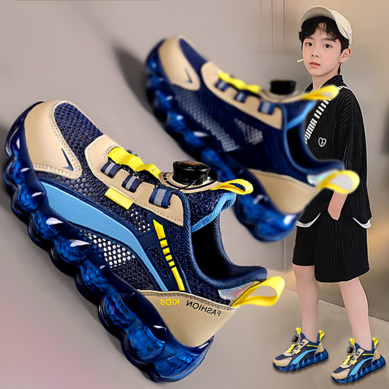 男童鞋子夏季2024新款儿童网面透气单网鞋中大童运动老爹潮鞋气垫主图