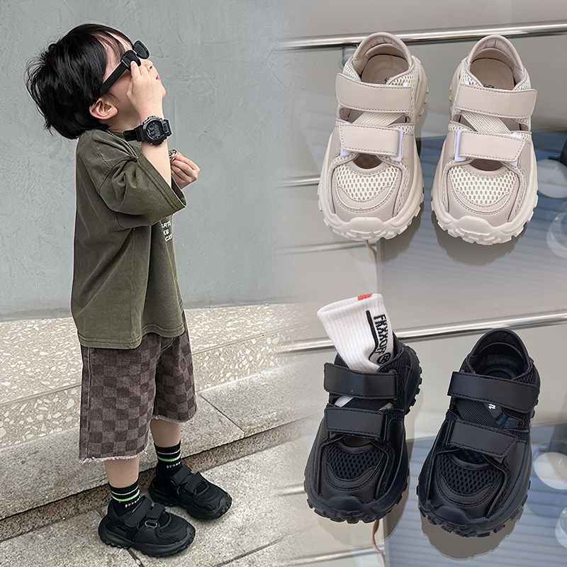 男童凉鞋2024夏季新款包头女童网鞋软底男宝运动凉鞋潮牌儿童鞋子主图