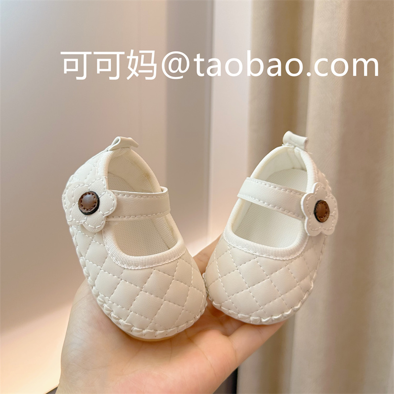 春夏婴儿周岁百天鞋0-1岁3-6个月女宝宝公主婴幼儿软胶底学步鞋主图