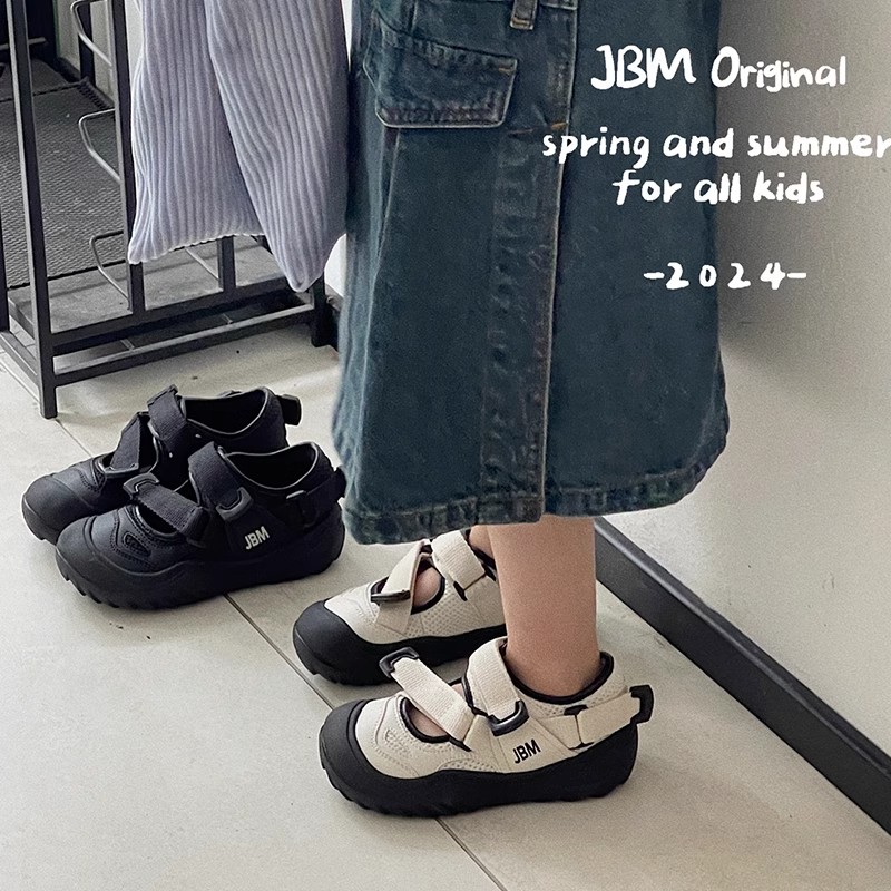 JBM儿童透气运动鞋2024春夏季新款男女童韩版老爹鞋镂空跑步凉鞋主图