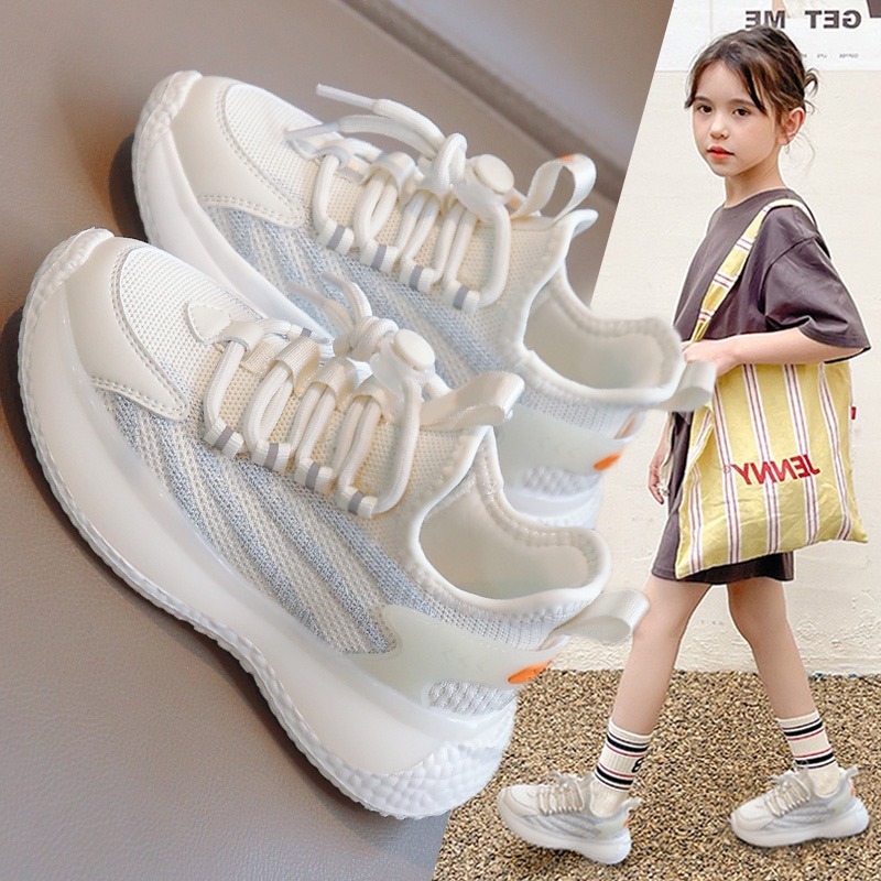 椰子鞋女童鞋子2024新款秋冬儿童运动鞋飞织轻便网鞋女孩跑步鞋潮主图