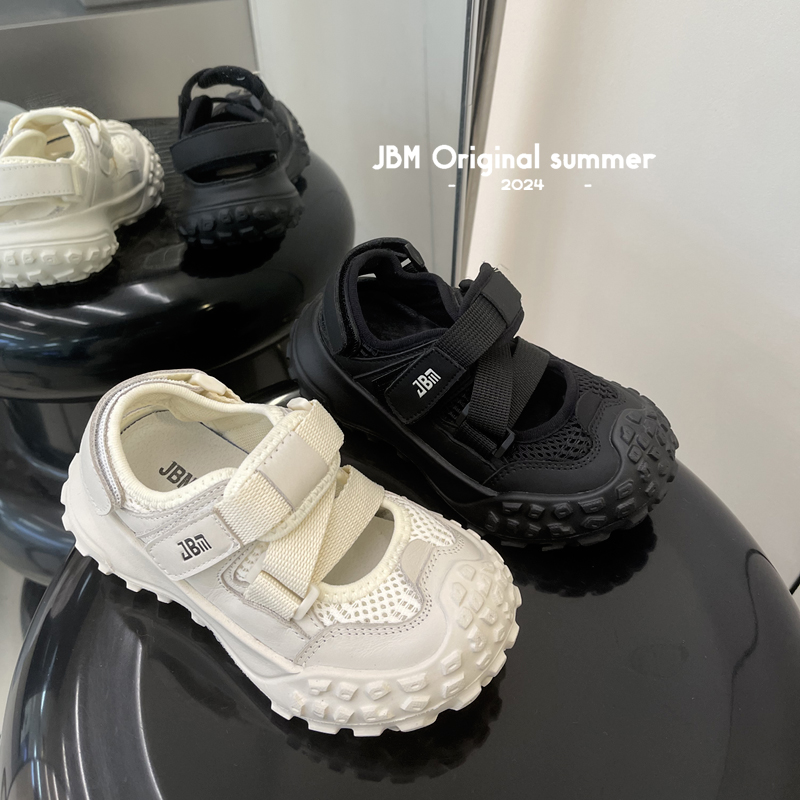 JBM 2024夏季新款儿童榴莲底时尚网面包头凉鞋中大童休闲户外鞋主图