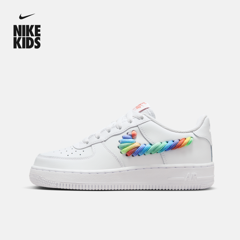Nike耐克官方男童AIR FORCE 1大童空军一号运动童鞋夏新款FQ4948主图