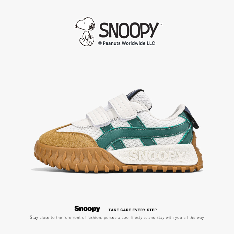 snoopy童鞋网面透气跑步鞋男童鞋子2024新款夏季德训小白鞋女童鞋主图