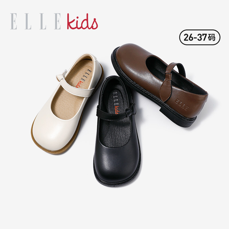 ELLE kids2024新款春季女童小皮鞋公主浅口儿童演出舞蹈学生单鞋主图