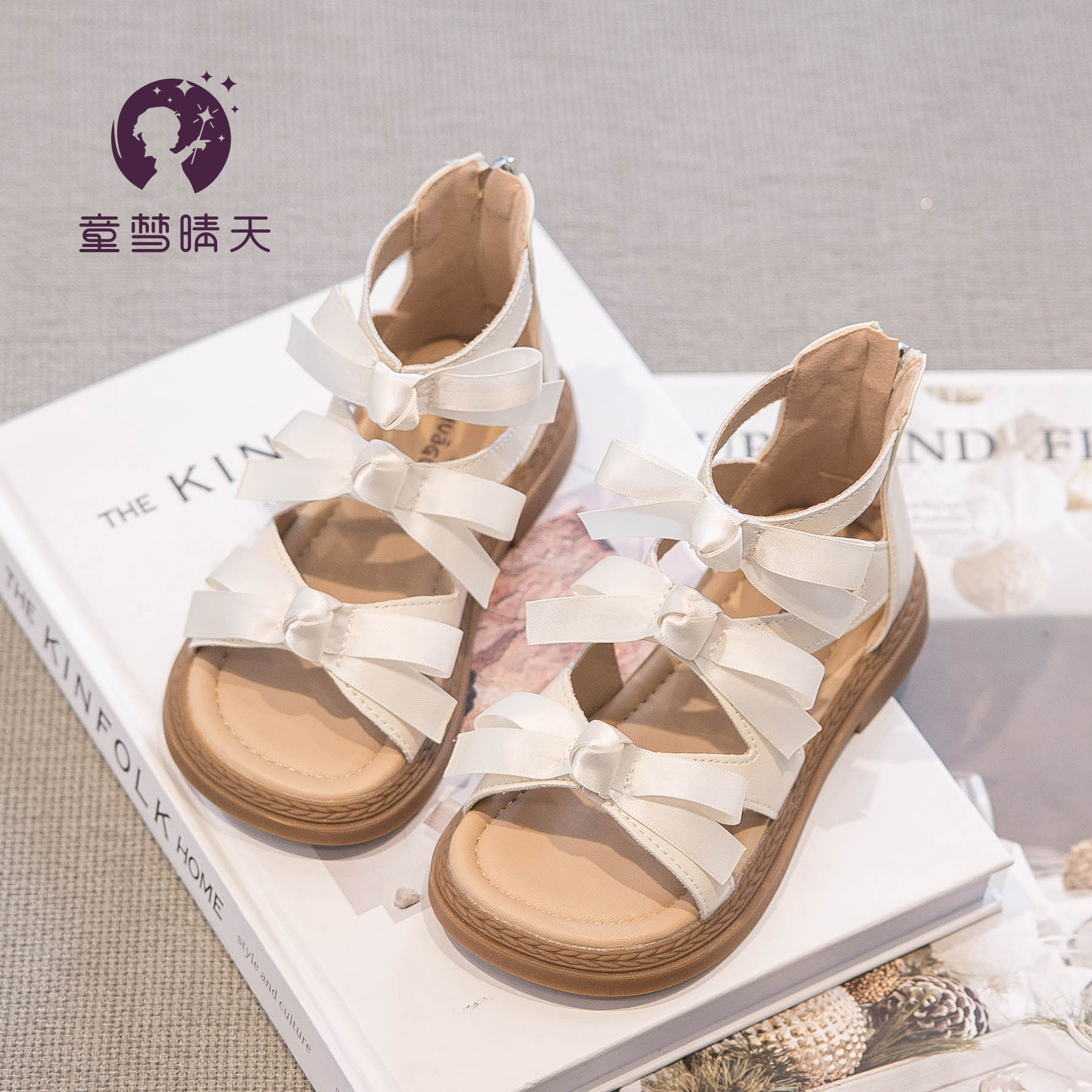 女童凉鞋2024新款夏款儿童鞋子公主鞋夏季大童罗马鞋洋气女孩软底主图