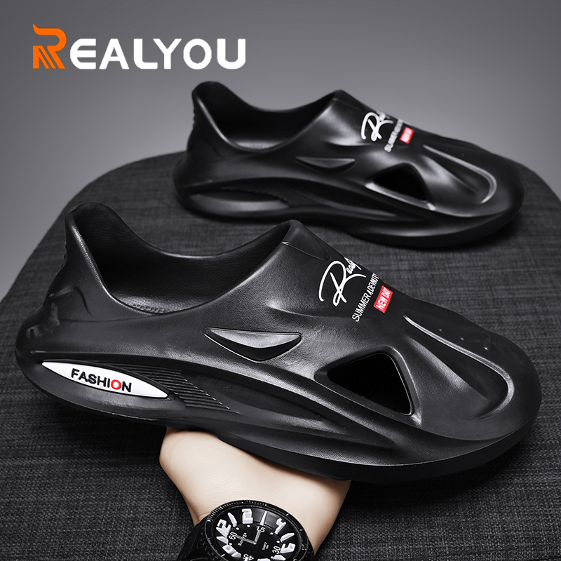 REALYOU/雷友夏季通勤凉拖男女同款时尚洞洞鞋透气潮流户外休闲鞋主图