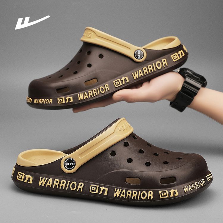 Warrior/回力洞洞鞋男士夏季防滑透气夏季度假沙滩户外包头凉拖鞋主图