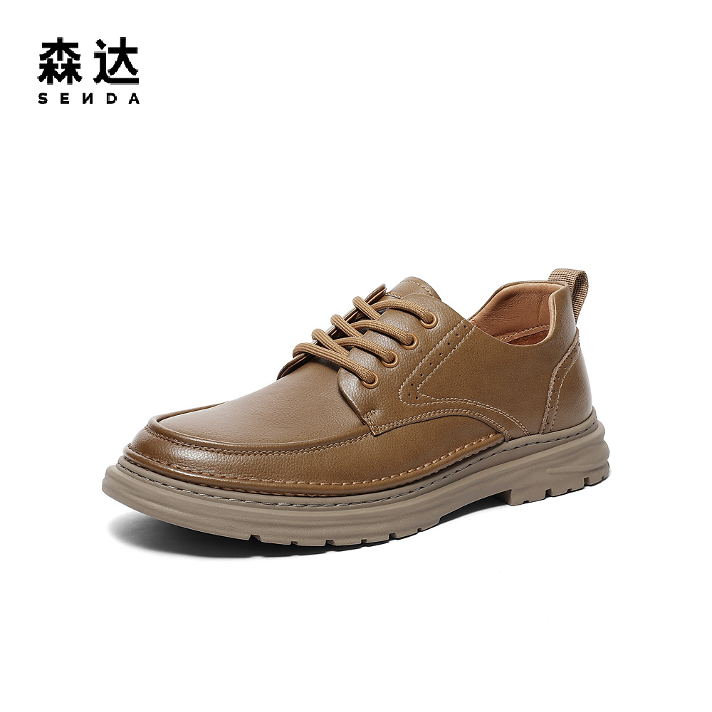 森达男士春商场同款户外时尚休闲工装鞋简约舒适平底单鞋1LJ01CM3主图